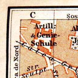 Waldin Bucharest (Bucureşti), central part map, 1911 digital map