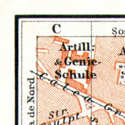 Waldin Bucharest (Bucureşti), central part map, 1913 digital map