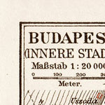 Waldin Budapest central part map, 1903 digital map