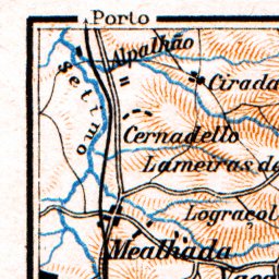 Waldin Bussaco - Coimbra district map, 1929 digital map
