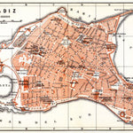 Waldin Cádiz city map, 1899 digital map