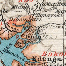 Waldin Cameroon, 1905 digital map
