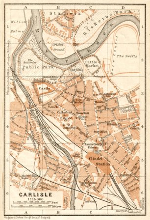 Waldin Carlisle city map, 1906 digital map