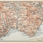 Waldin Cava de Tirreni to Amalfi district map, 1898 digital map