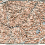 Waldin Central Grisons (Graubünden) Alps map, 1909 digital map