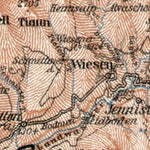 Waldin Central Grisons (Graubünden) Alps map, 1909 digital map