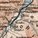 Waldin Central Grisons (Graubünden) Alps map, 1909 digital map