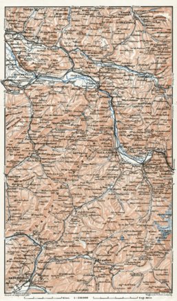 Waldin Central Savoy map, 1909 digital map