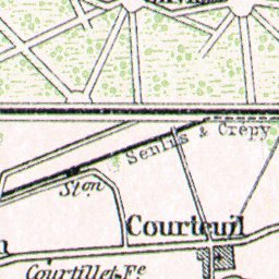 Waldin Chantilly, Château de Chantilly map, 1910 digital map