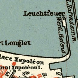 Waldin Cherbourg city map, 1897 digital map