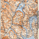 Waldin Christiania - Kongsberg - Ringerike district map, 1910 digital map
