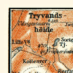 Waldin Christiania (Oslo) and environs map, 1910 digital map
