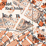 Waldin Christiania (Oslo) city map, 1910 digital map
