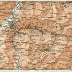 Waldin Chur and Arosa environs map (with Schanfigg), 1909 digital map
