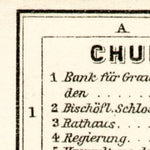Waldin Chur city map, 1909 digital map