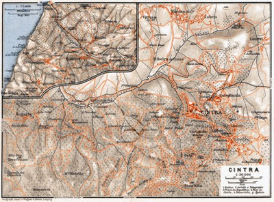 Waldin Cintra and environs. Collares and environs map, 1929 digital map