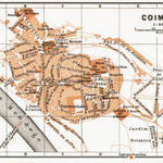 Waldin Coimbra city map, 1899 digital map