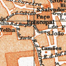 Waldin Coimbra city map, 1899 digital map
