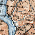 Waldin Como and Lugano Lakes map, 1909 digital map