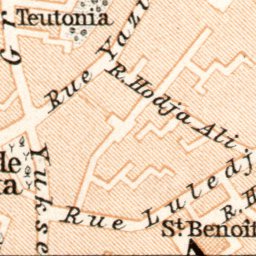 Waldin Constantionople (قسطنطينيه, İstanbul, Istanbul), central part map, 1905 digital map