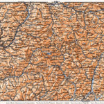 Waldin Dolomite Alps (Die Dolomiten) from Franzensfeste to Belluno district map, 1905 digital map