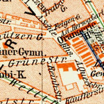 Waldin Dresden city centre map, 1908 digital map