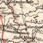 Waldin East Prussia map, 1911 (Poland - 1:1,000,000 scale) digital map