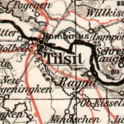 Waldin East Prussia map, 1911 (Poland - 1:1,000,000 scale) digital map