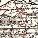 Waldin East Prussia map, 1913 digital map