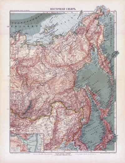 Waldin East Siberia Map, 1910 digital map