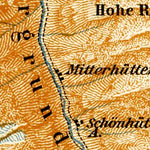 Waldin Eastern Zillertal Alps (Zillertaler Alpen), 1906 digital map