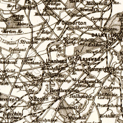 Waldin Edinburgh nearer vicinities map, 1908 digital map