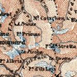Waldin Engadin Valley and Valtellina, 1909 digital map