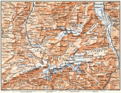 Waldin Engelberg and environs map, 1897 digital map