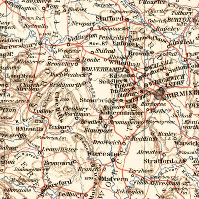 Waldin England and Wales map, 1906 digital map