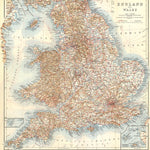 Waldin England and Wales map, 1909 digital map