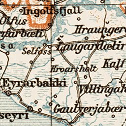 Waldin Environs of Reykjavik (Southwest Iceland) map, 1931 digital map