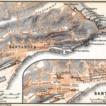 Waldin Environs of Santander map, 1899 digital map