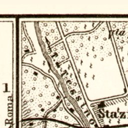 Waldin Environs of Spoleto map, 1909 digital map