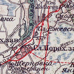 Waldin Environs of St. Petersburg from 1910 digital map