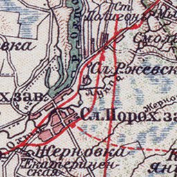 Waldin Environs of St. Petersburg from 1910 digital map