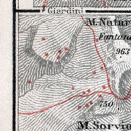 Environs of Taormina Map, 1912 by Waldin | Avenza Maps