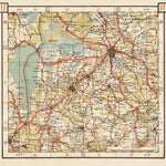 Waldin Estonian Road Map, Plate 17: Tartu. 1938 digital map