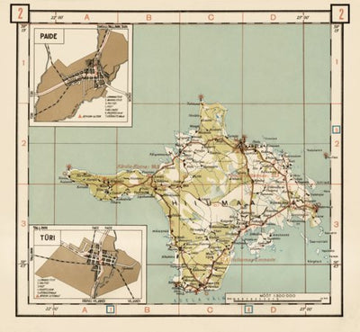 Waldin Estonian Road Map, Plate 2: Hiiumaa. 1938 digital map