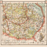 Waldin Estonian Road Map, Plate 22: Petseri. 1938 digital map