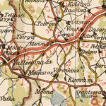 Waldin Estonian Road Map, Plate 22: Petseri. 1938 digital map