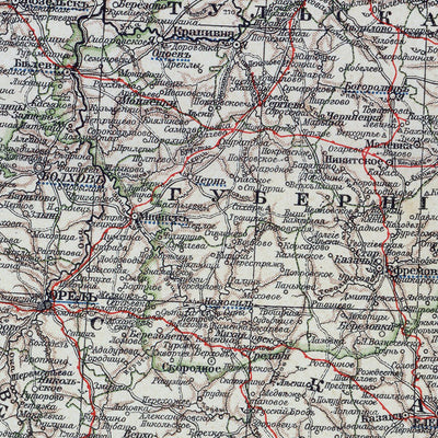 Waldin European Russia Map, Plate 10: Central Russia and Ukraine. 1910 digital map