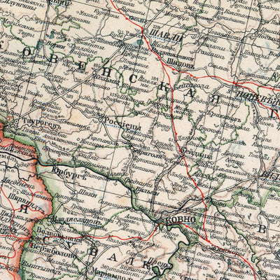 Waldin European Russia Map, Plate 5: Baltic Provinces. 1910 digital map