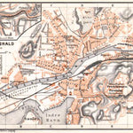 Waldin Fredrikshald (Halden) town plan. Environs of Fredrikshald, 1911 digital map