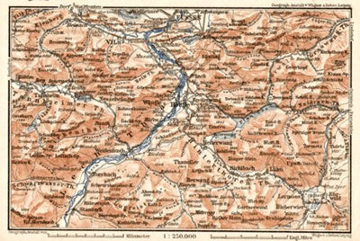 Waldin Füssen and environs map, 1906 digital map